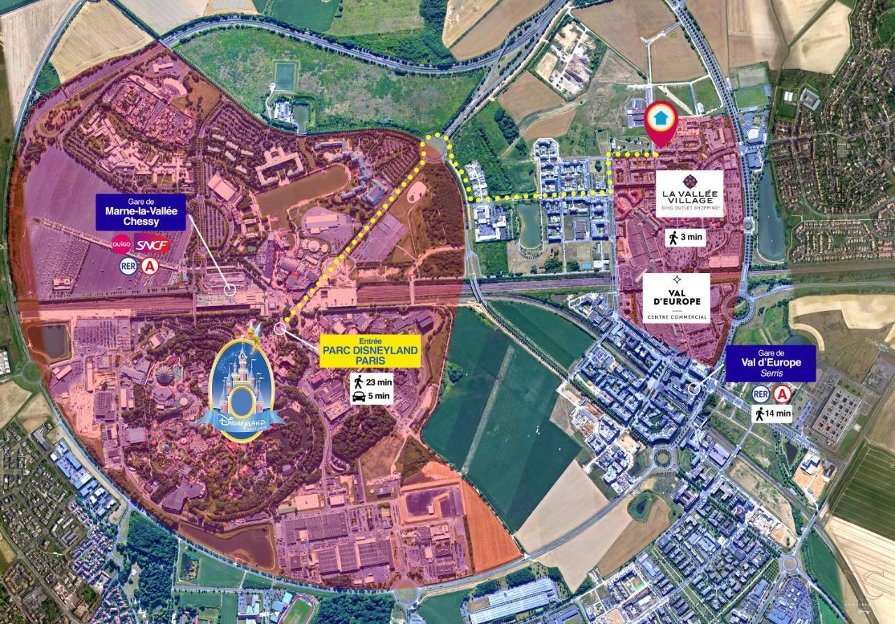 *DISNEYLAND/SERRIS*Emplacement de rêve Exterior foto